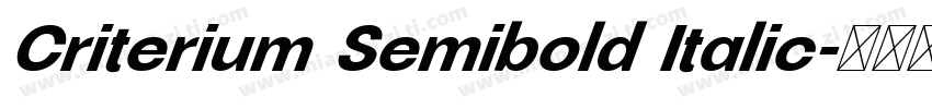 Criterium Semibold Italic字体转换